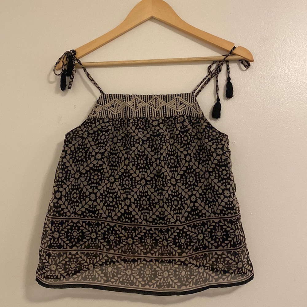 Printed Boho Adjustable Tank Blouse
